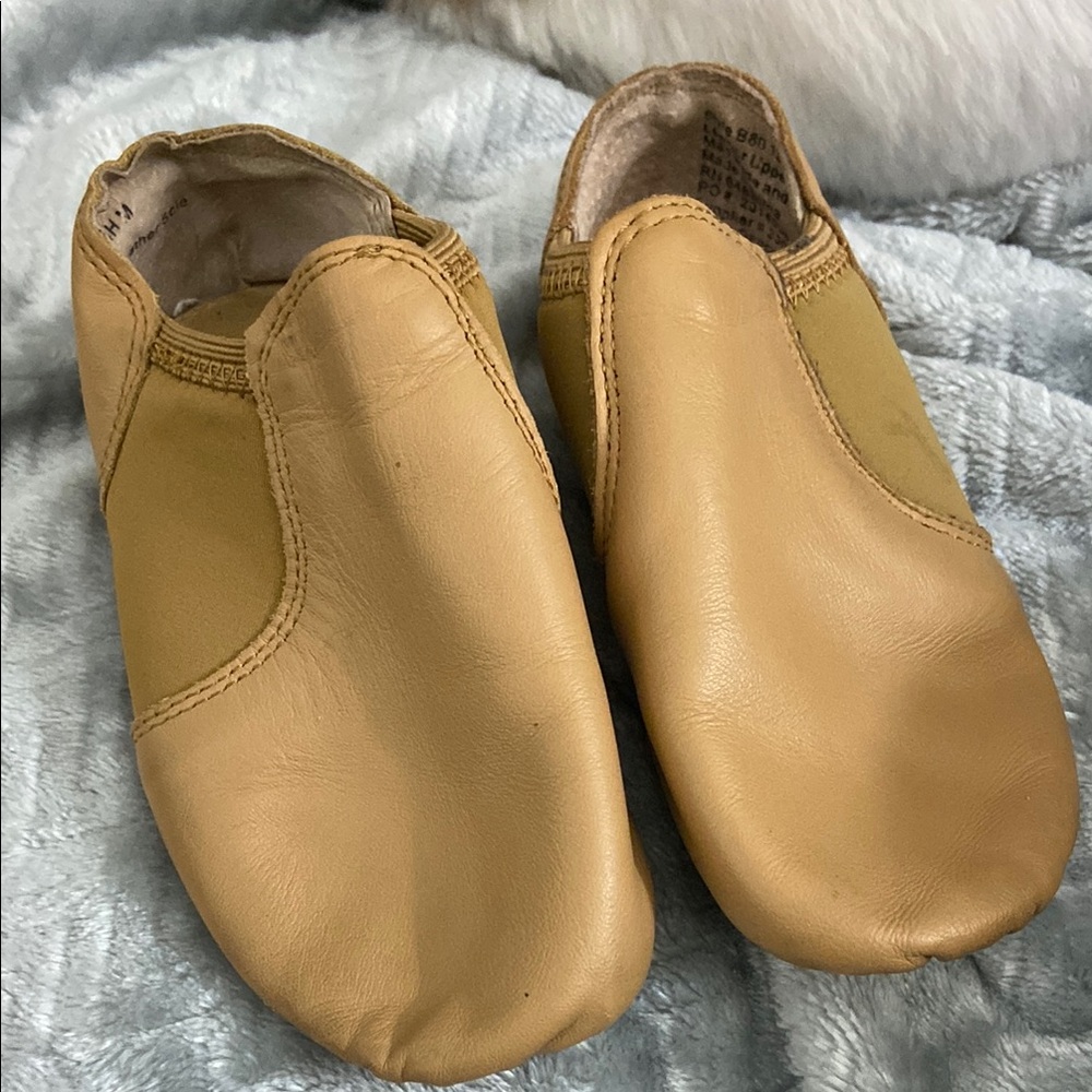 Balera Dance Shoes Slip-On Split-Sole Leather Jazz Child 12.5 Tan